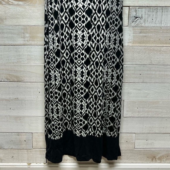 Chicos Travelers Maxi Dress Womens 1 US 8/10 Sleeveless Classic Aztec Print‎ - Picture 4 of 9